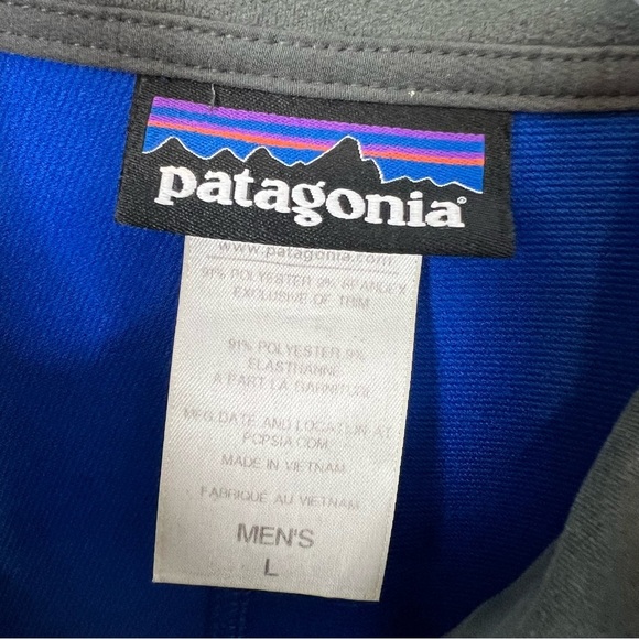 Patagonia men blue waterproof zip up jacket L - Picture 3 of 7